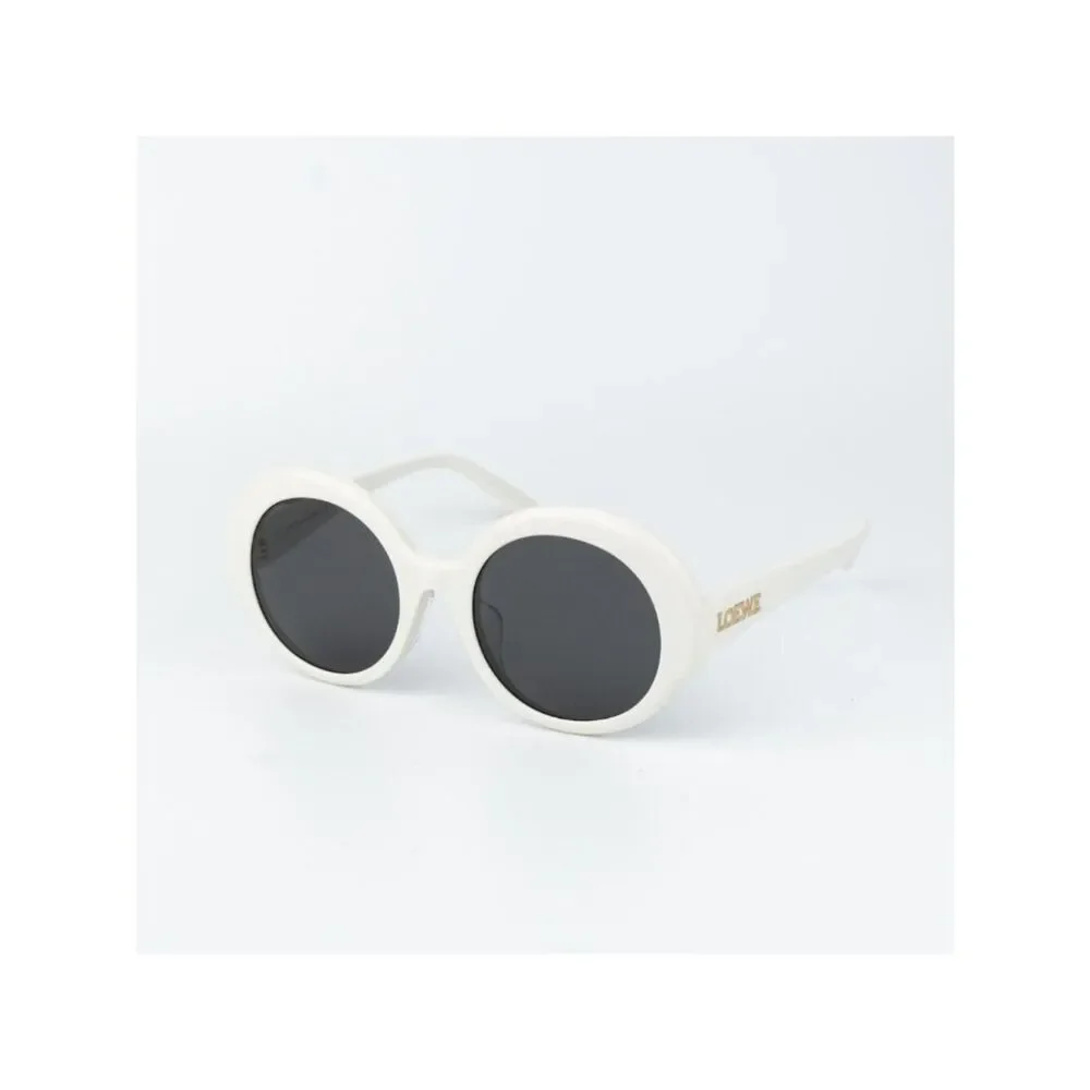 Loewe Women Sunglasses Ivory Grey Round LW40135F 25A NEW AUTHENTIC